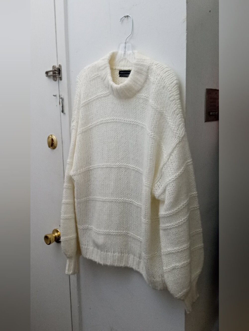 Urban Outfitters Cream Oversized Turtleneck Sweater